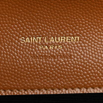 Grain De Poudre Matelasse Chevron Monogram Envelope Clutch Natural Dark