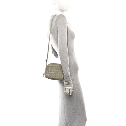 Nappa Intrecciato Mini Loop Camera Bag Travertine