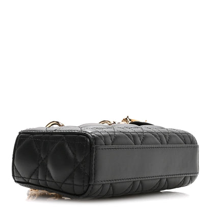 Lambskin Cannage Micro Lady D-Joy Black