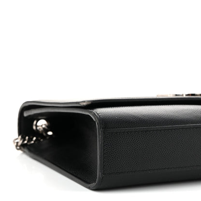Grain De Poudre Medium Classic Monogram Kate Satchel Black