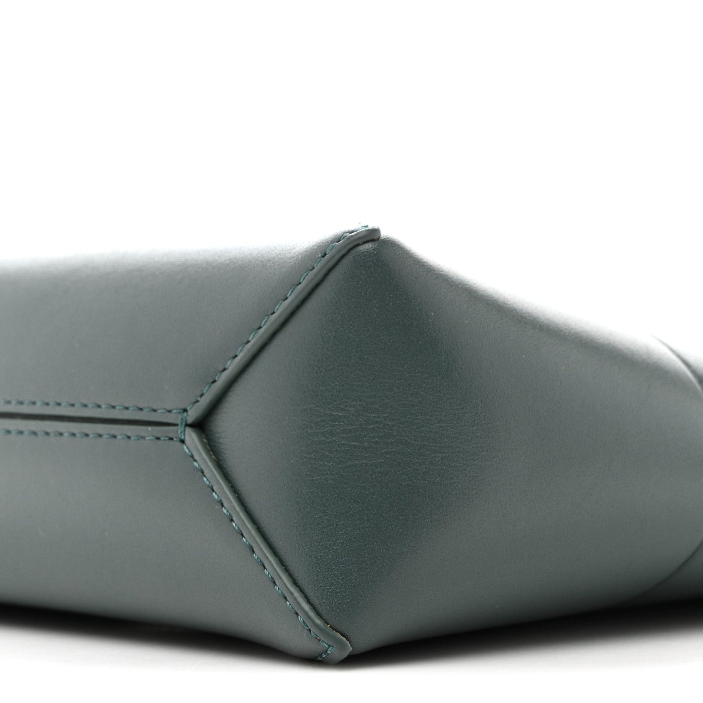 Shiny Calfskin Puzzle Fold Pouch Vetiver