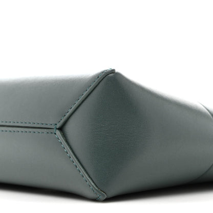 Shiny Calfskin Puzzle Fold Pouch Vetiver
