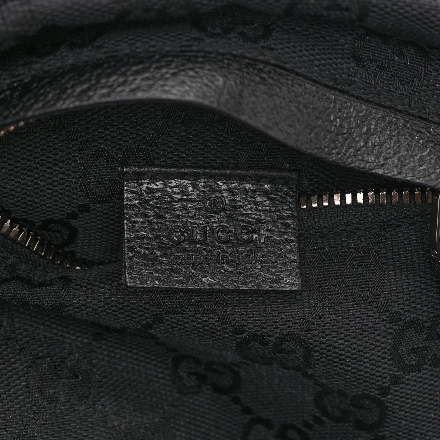 GG Monogram Double Pocket Belt Bag Black