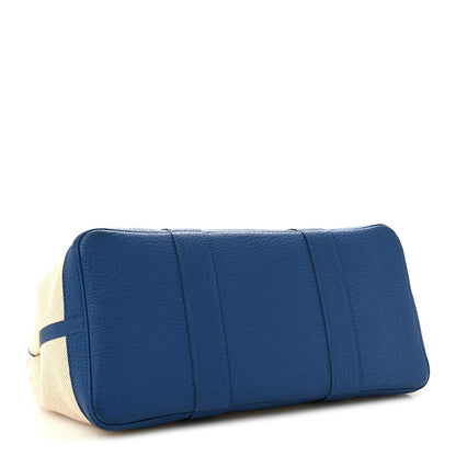 Twill H Negonda Garden Party 36 MM Tote Ecru Desert Bleu France