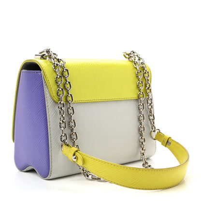 Epi Twist Shoulder Bag MM Purple Yellow Grey