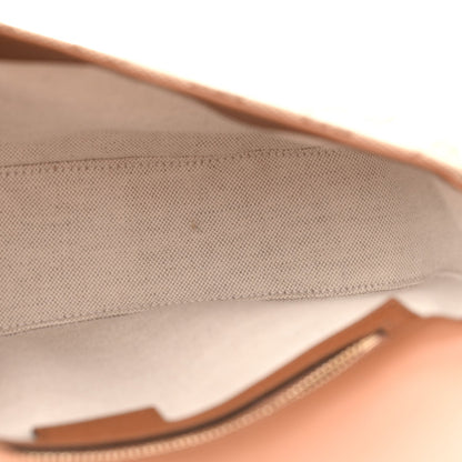 GG Monogram Calfskin Medium Blondie Top Handle Bag Beige Dark Brown