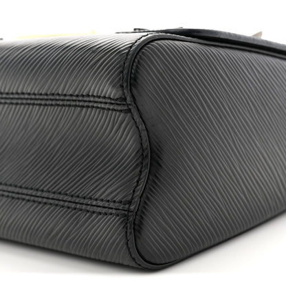 Epi Flowers Twist Shoulder Bag MM Black