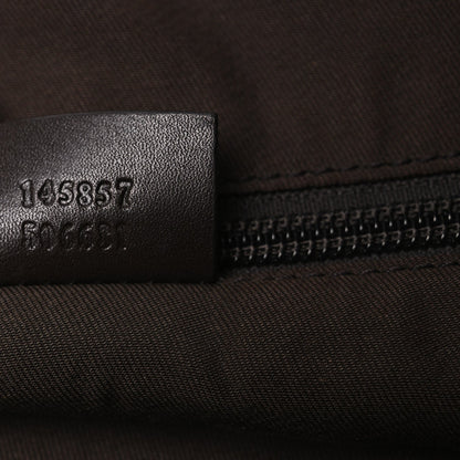 Monogram Calfskin Perforated Medium Flat Messenger Bag Dark Brown
