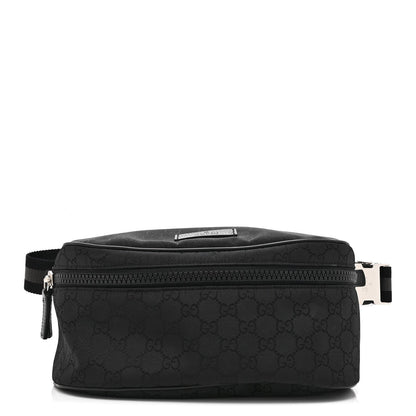 Nylon Monogram Fanny Pack Belt Bag Black