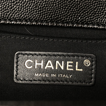 Caviar Quilted Medium Boy Flap Black