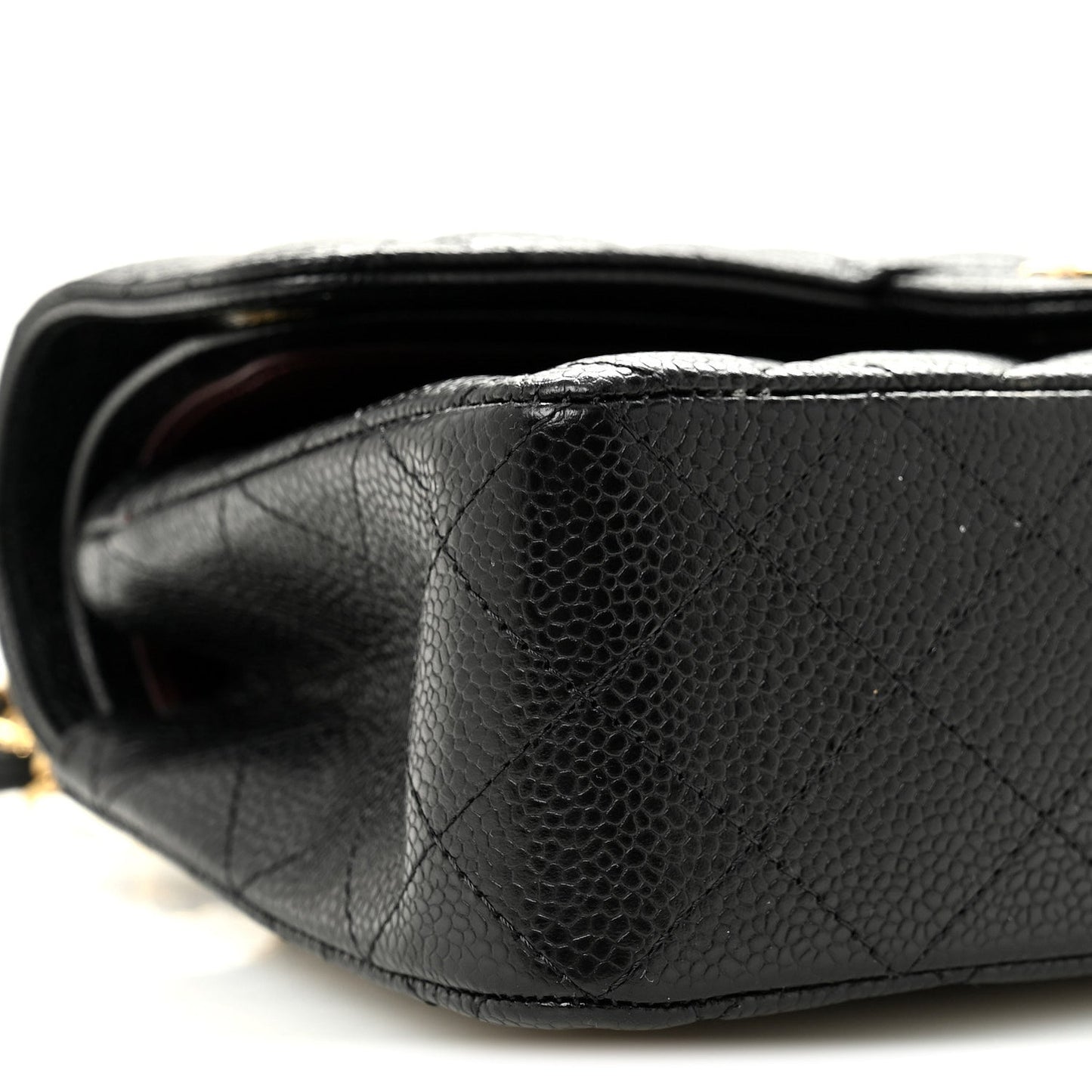 Caviar Quilted Small Double Flap Black