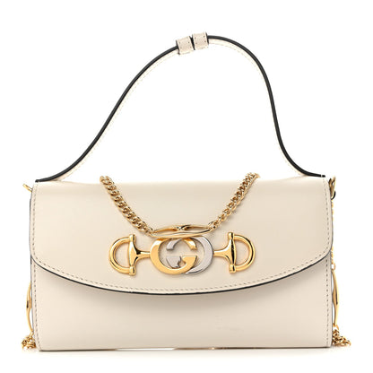 Smooth Calfskin Mini Zumi Shoulder Bag White
