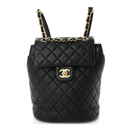 Lambskin Quilted Mini Urban Spirit Backpack Black