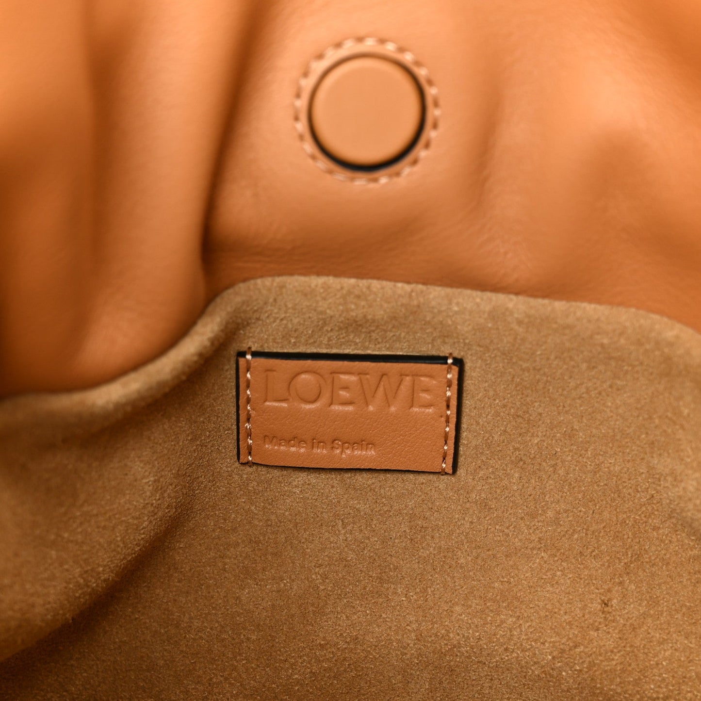 Calfskin Mini Flamenco Knot Clutch Warm Desert