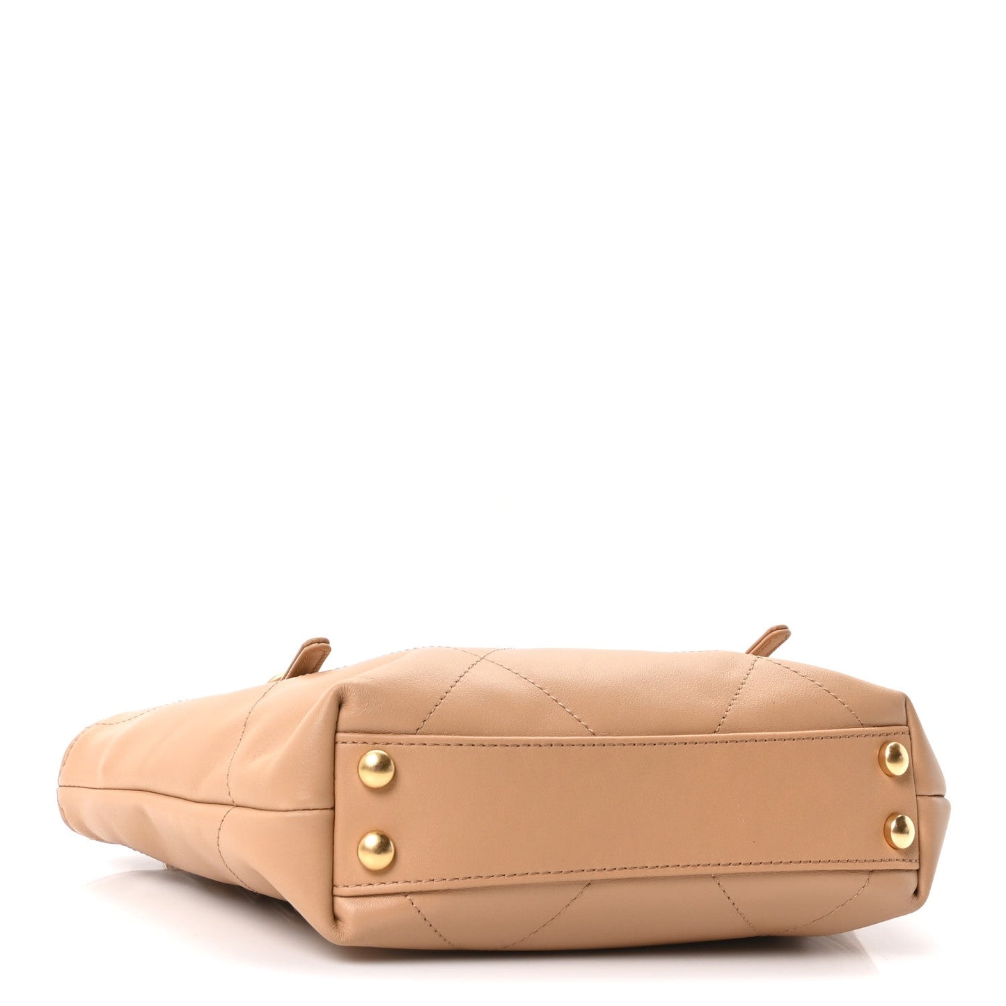 Calfskin Quilted Mini Coco Shopping Bag Brown