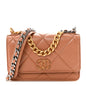 Lambskin Quilted Chanel 19 Wallet On Chain WOC Brown