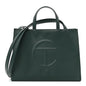 Vegan Leather Medium Shopping Bag Dark Olive