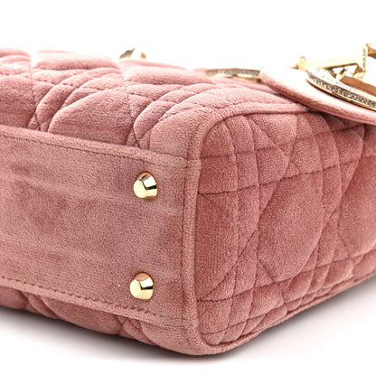 Velvet Mini Lady Dior Pink
