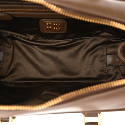 Calfskin Large Arcadie Top Handle Bag Tundra