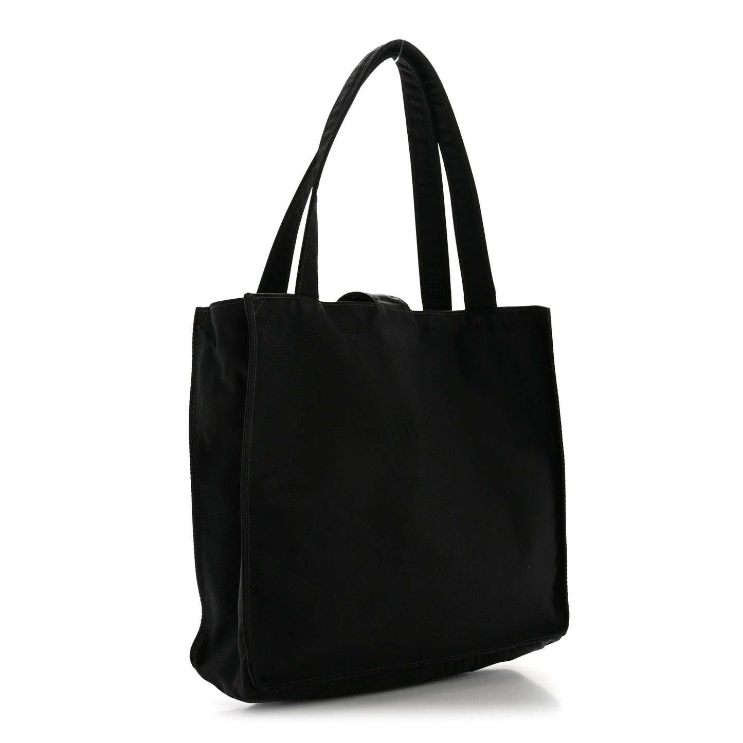 Nylon Button CC Tote Black