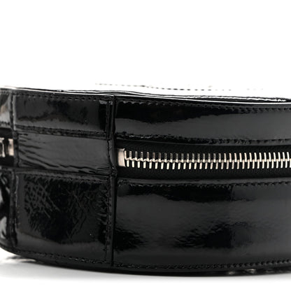 Patent Round As Earth Evening Bag Black