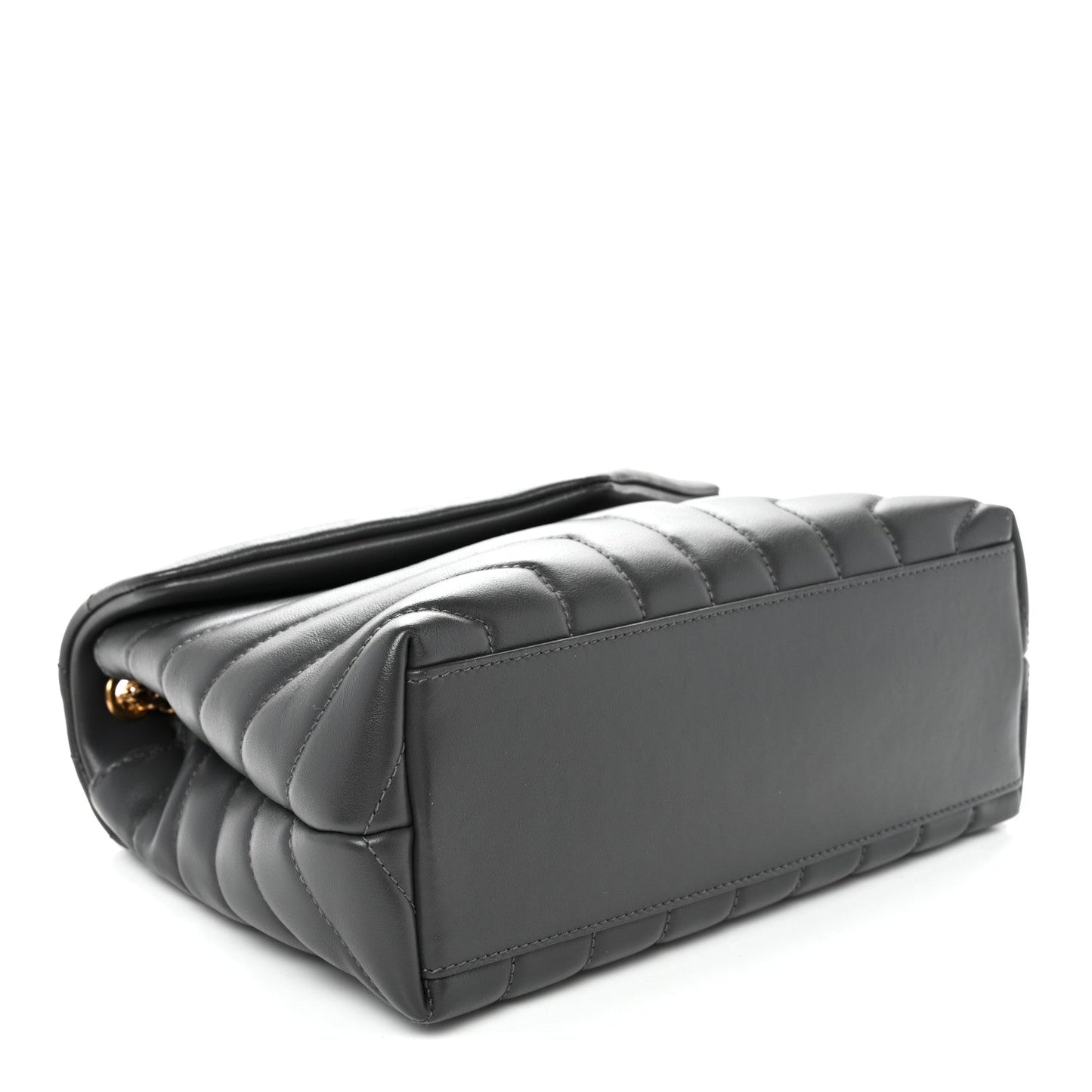Calfskin Y Quilted Monogram Small Loulou Chain Satchel Storm