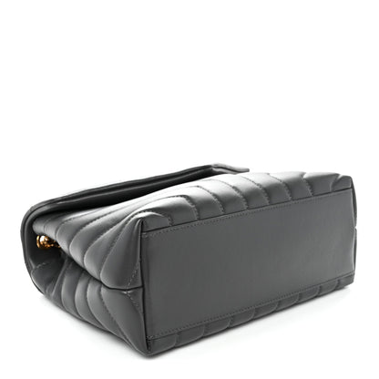 Calfskin Y Quilted Monogram Small Loulou Chain Satchel Storm