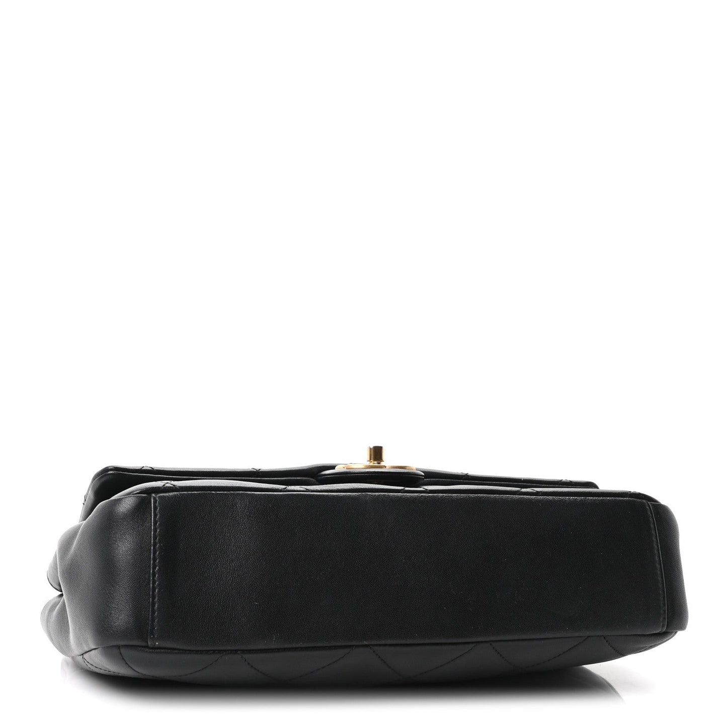 Lambskin A Real Catch Flap Bag Black