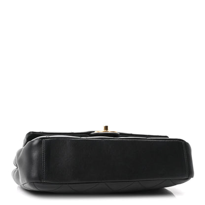 Lambskin A Real Catch Flap Bag Black