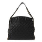 Calfskin Quilted Large Chain Me Hobo Black