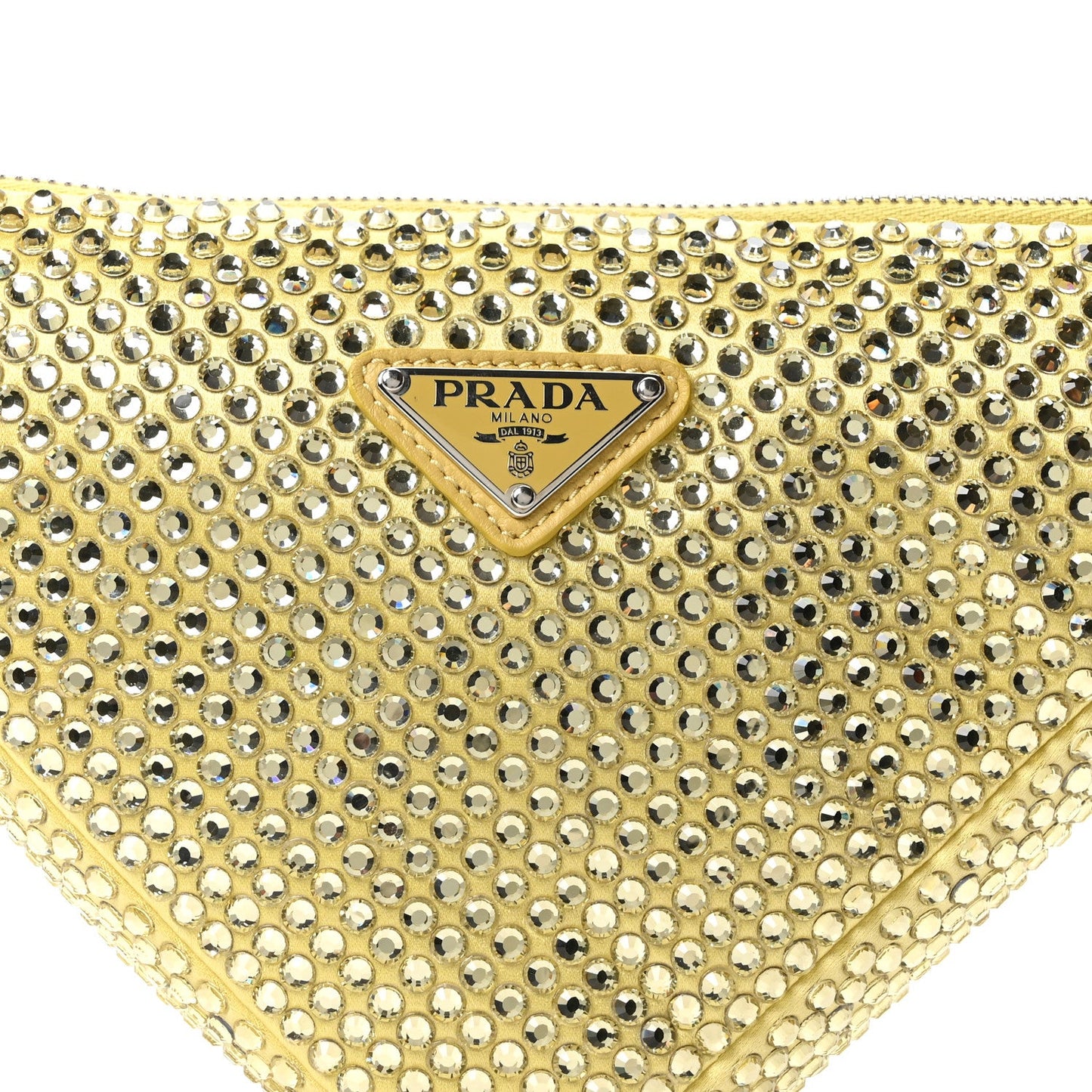 Satin Crystal Triangle Pouch Ananas