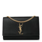 Grain De Poudre Medium Classic Monogram Kate Satchel Black