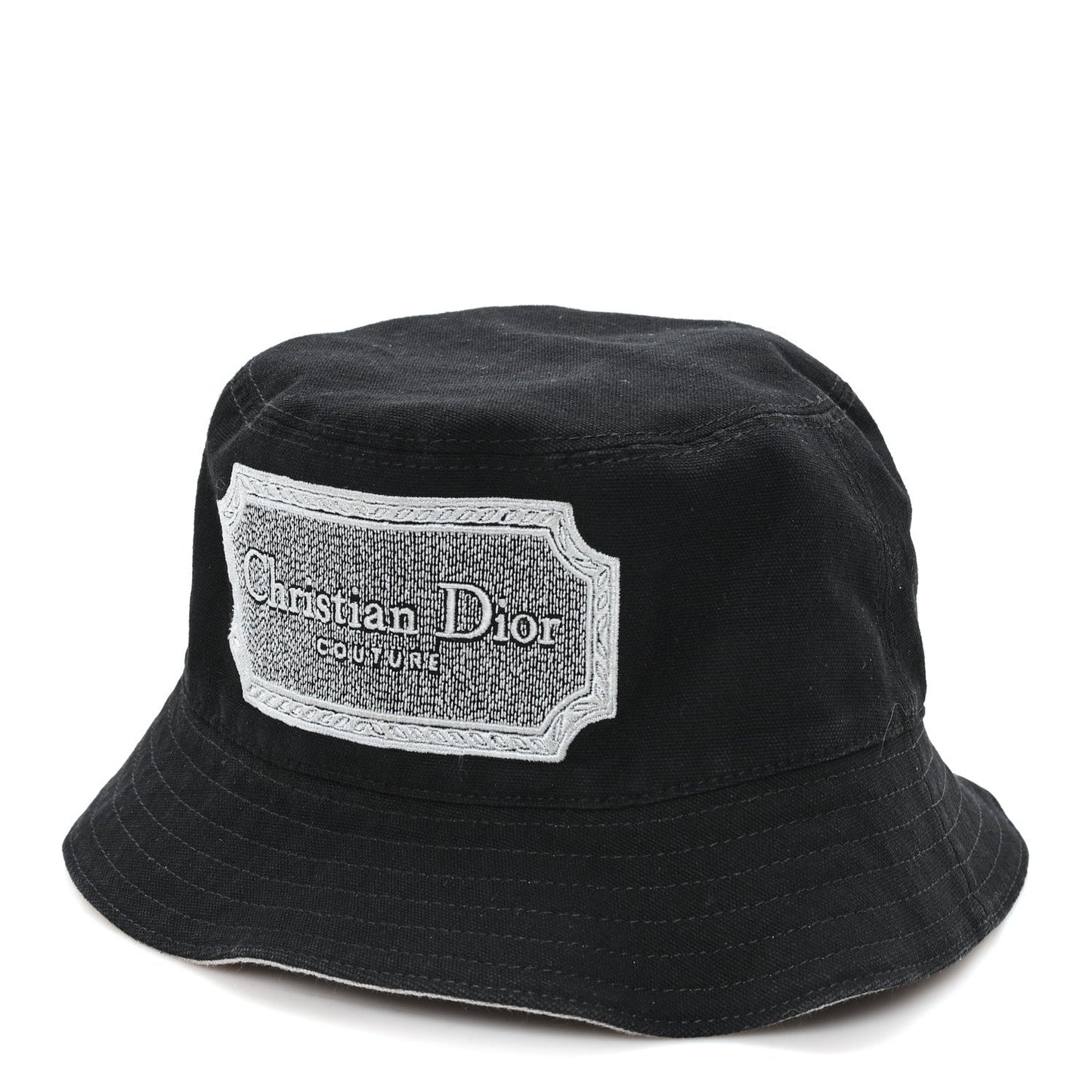 Cotton Logo Bucket Hat S Black