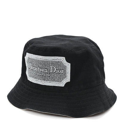 Cotton Logo Bucket Hat S Black