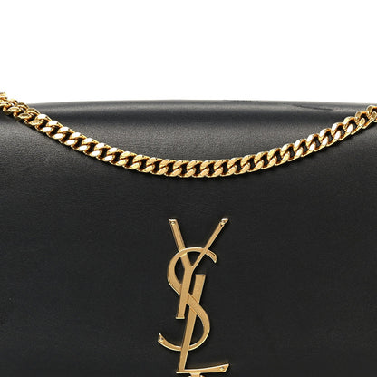 Smooth Calfskin Medium Classic Monogram Kate Tassel Satchel Black