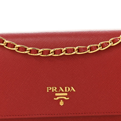 Saffiano Wallet on Chain Fuoco