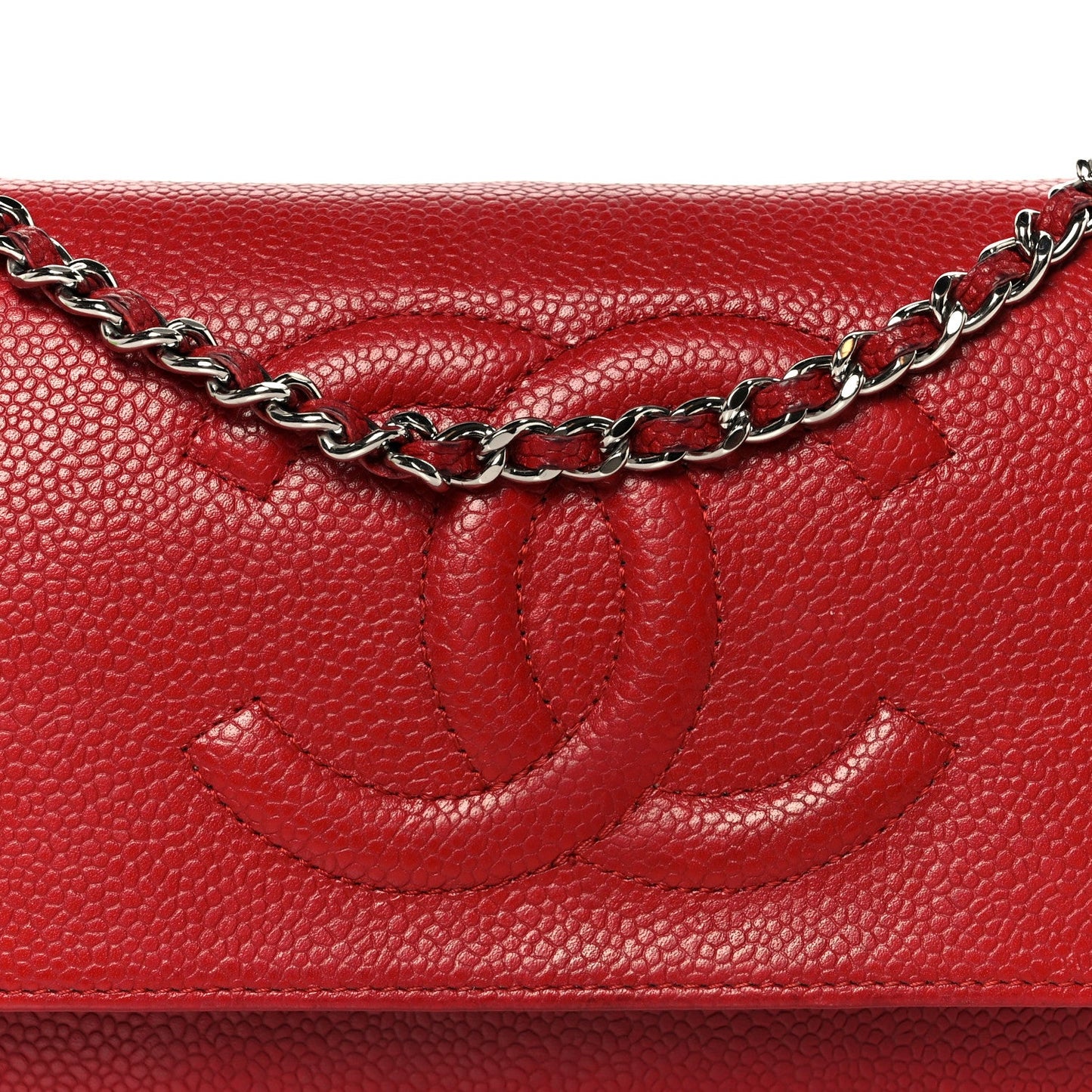 Caviar Timeless CC Wallet on Chain WOC Red