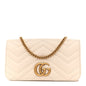 Calfskin Matelasse GG Marmont Mini Bag White