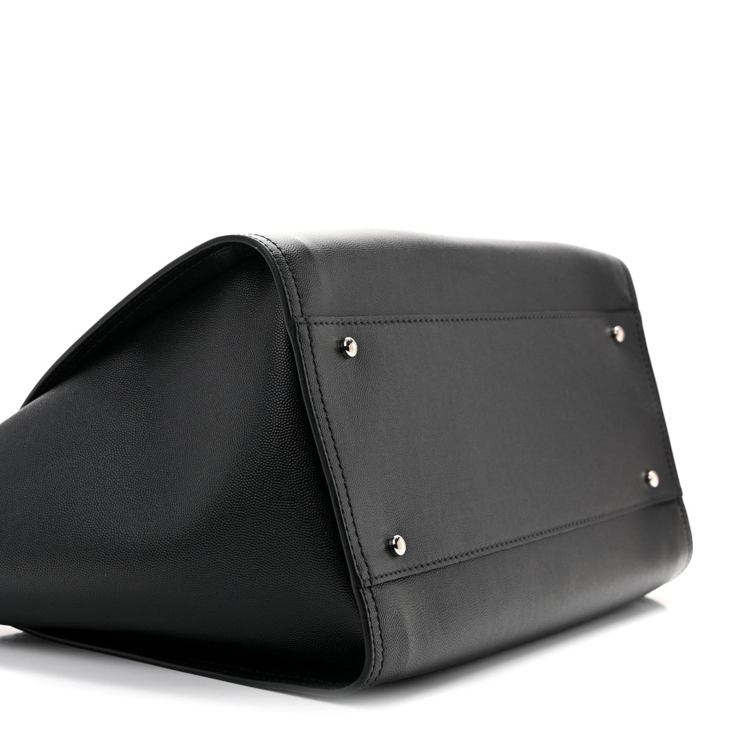 Caviar Medium Studded Deauville Tote Black