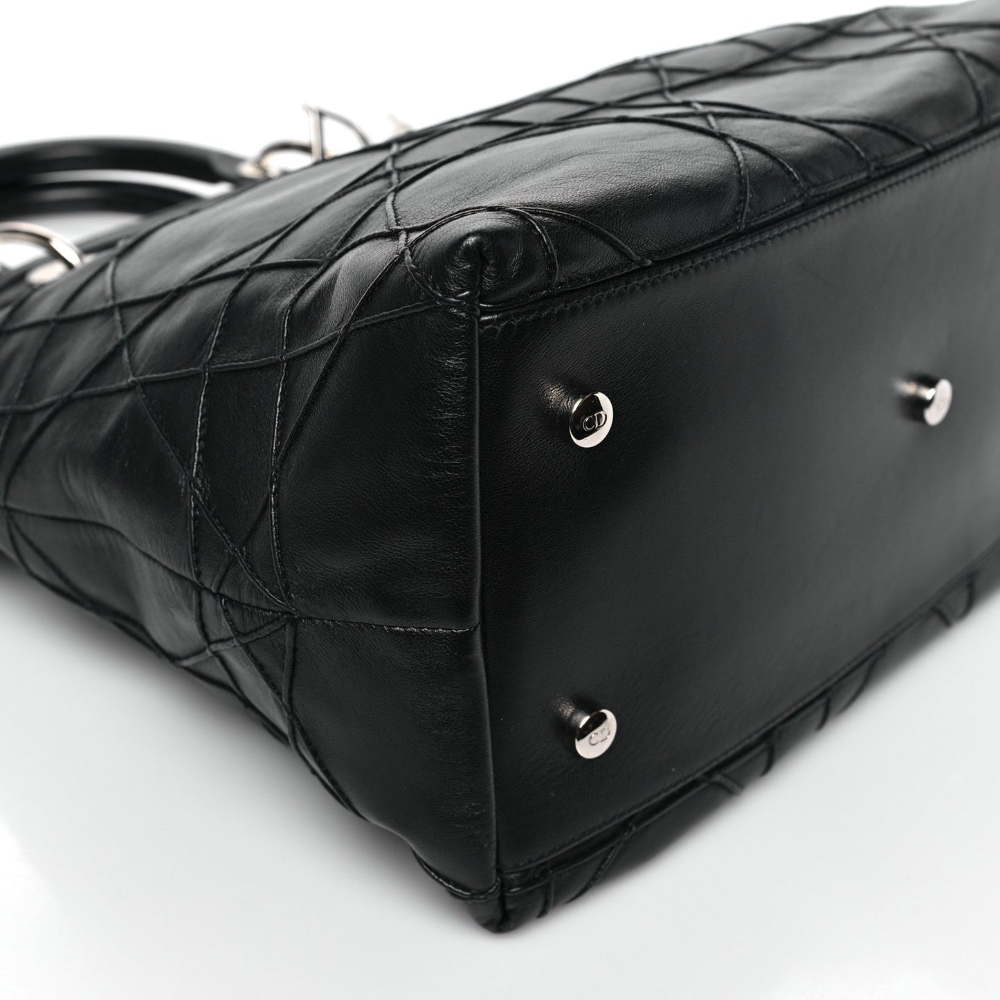 Lambskin Cannage Medium Granville Tote Black