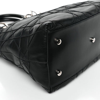 Lambskin Cannage Medium Granville Tote Black