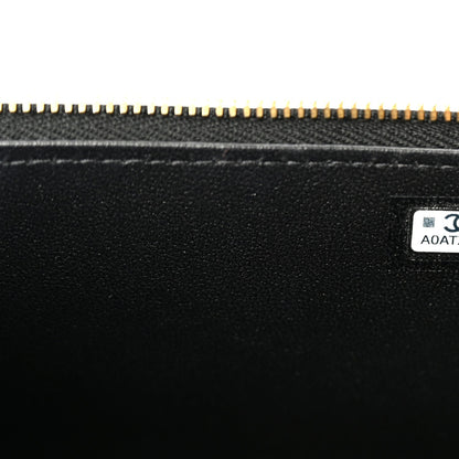 Grained Lambskin Quilted Small Vanity Case With Chain Black