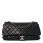 Lambskin Quilted Jumbo Coco Rain Flap Black