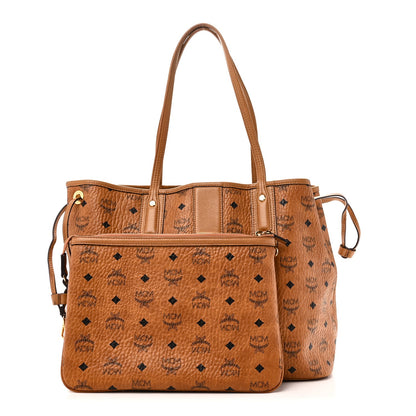 Visetos Medium Liz Reversible Shopper Tote Cognac