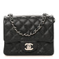 Caviar Quilted Mini Square Flap Black
