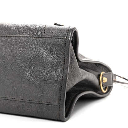 Pearlescent Goatskin Classic Gold Hardware City Bronze