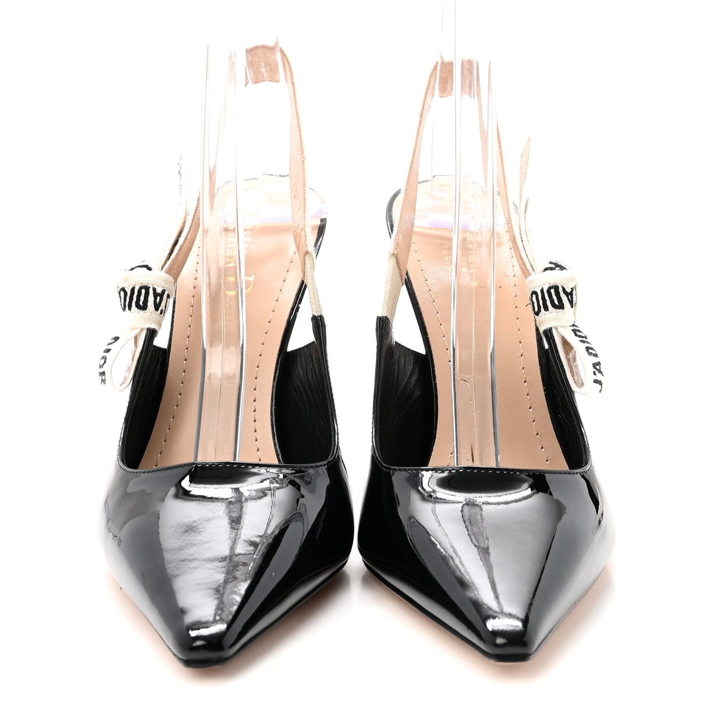 Patent Ribbon J'Adior Slingback 100mm Pumps 36 Black