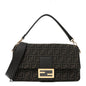 Fabric Jacquard FF 1974 Maxi Baguette Tobacco Moro Black