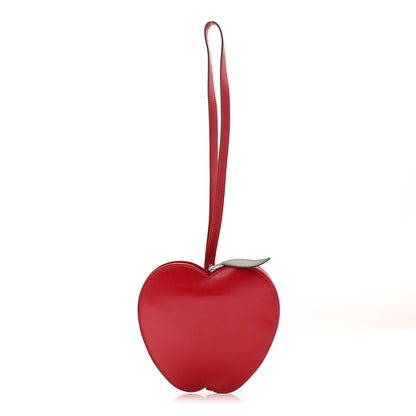 Tadelakt Chevre Tutti Frutti Pomme Purse Wristlet Rouge Vif