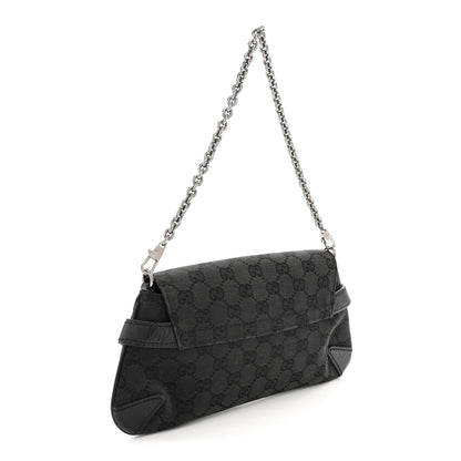 Monogram Horsebit Chain Clutch Black
